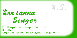 marianna singer business card